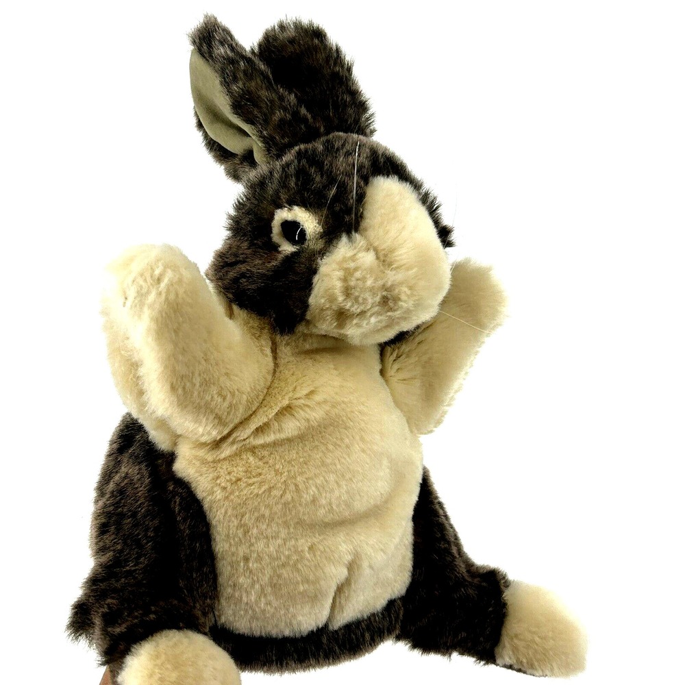 Folkmanis Baby Dutch Rabbit Full‎ Body Hand Puppet Plush 10" Bunny CLEAN